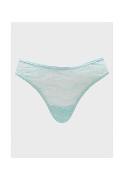 Pantie Tipo Tanga Verde De Encaje Calvin Klein