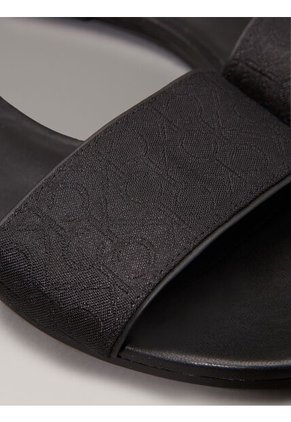 Sandalias Negro De Jacquard Con Logo Calvin Klein
