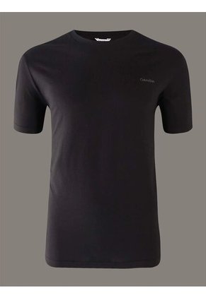 Camiseta Negra Con Micro Logo Calvin Klein