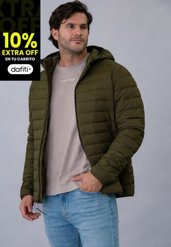Chaqueta Verde Acolchada Con Capota Calvin Klein Calvin Klein