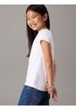 Camiseta Niña Blanca Slim Con Logo Calvin Klein de Calvin Klein
