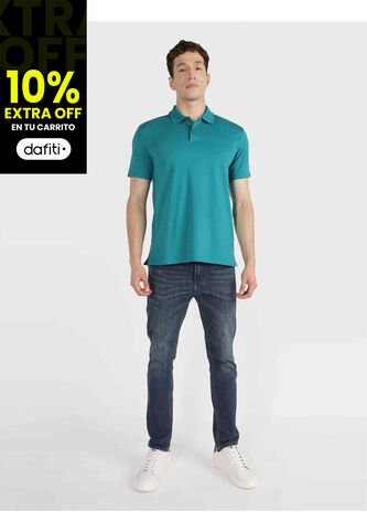 Polo Con Logo Hombre Verde Calvin Klein Calvin Klein