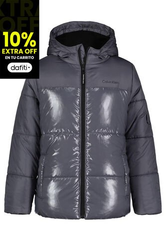 Chaqueta Gris Acolchada Con Cierre Para Niño Calvin Klein Calvin Klein