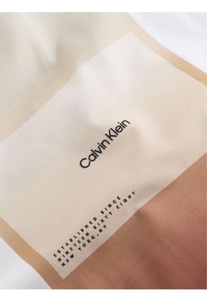 Camiseta Blanca Con Estampado En La Espalda Calvin Klein