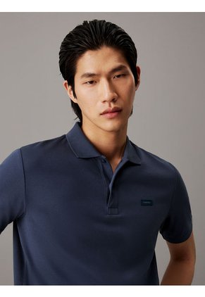 Polo Azul Slim De Algodón Para Hombre Calvin Klein
