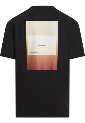 Camiseta Negra Con Estampado En La Espalda Calvin Klein