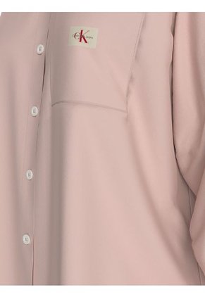 Camisa Rosada Holgada De Popelín De Algodón Calvin Klein
