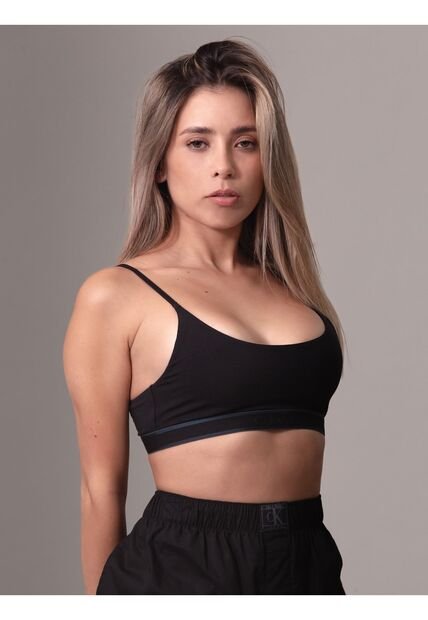 Top Negro - Tonal Logo Para Mujer Calvin Klein