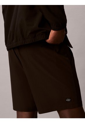 Pantaloneta Negra Woven En Tejido Plano Calvin Klein