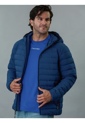 Chaqueta Azul Acolchada Con Capota Calvin Klein Calvin Klein