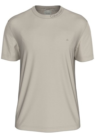 Camiseta Beige Con Logo En El Cuello Calvin Klein Calvin Klein
