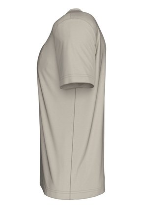 Camiseta Beige Con Logo En El Cuello Calvin Klein