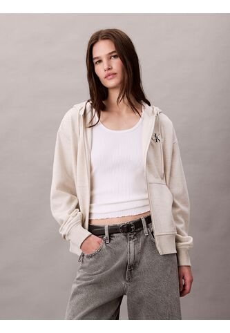 Buzo Blanco Con Capota Y Cierre De Cremallera Calvin Klein Calvin Klein