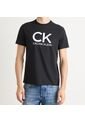 Camiseta Negra Con Estampado Gráfico De Monograma Calvin Klein de Calvin Klein