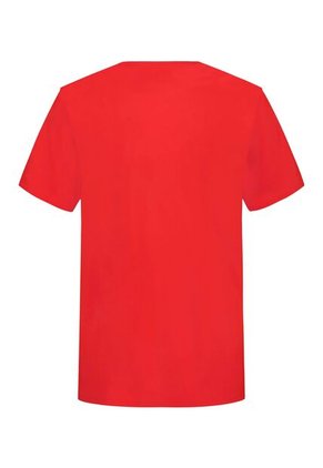 Camiseta Roja Con Estampado De Logo Stacked Calvin Klein