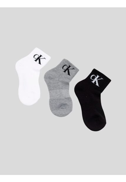 Pack Negro De 3 Medias Archive Logo Calvin Klein