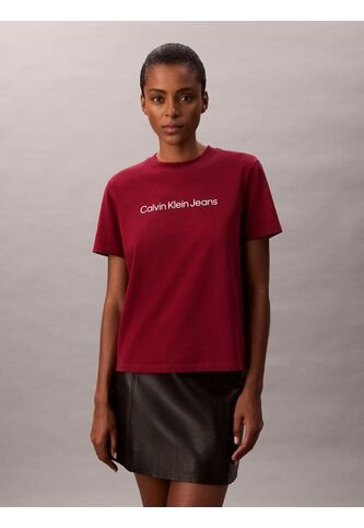 Camiseta Vino Tinto Clásica Con Logo Estampado Calvin Klein Calvin Klein