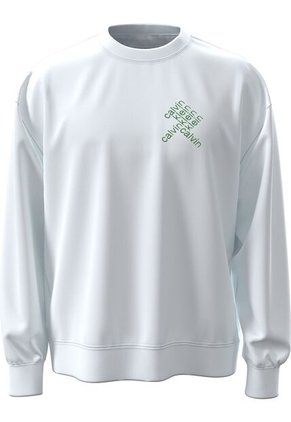 Buzo Blanco Con Logo Gráfico Calvin Klein