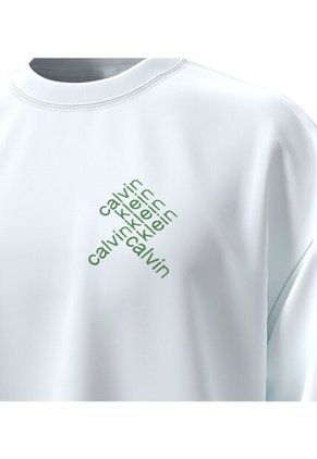 Buzo Blanco Con Logo Gráfico Calvin Klein