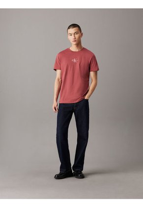 Camiseta Roja Con Monograma Calvin Klein