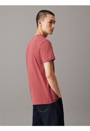 Camiseta Roja Con Monograma Calvin Klein