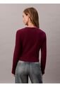 Camiseta Roja Manga Larga Ajustada Con Monograma Calvin Klein de Calvin Klein