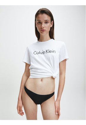 Pantys Negro Con Ribetes De Encaje Calvin Klein