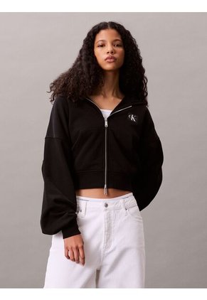 Buzo Negro Con Cremallera Calvin Klein