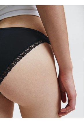 Pantys Negro Con Ribetes De Encaje Calvin Klein