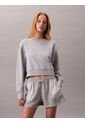 Saco Gris Cropped Con Logo En Insignia Calvin Klein de Calvin Klein