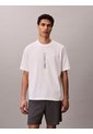 Camiseta Blanca Con Gráfico De Logo Vertical Calvin Klein de Calvin Klein