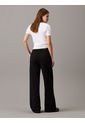 Pantalones Negro De Pierna Ancha Con Cinta Con El Logo Calvin Klein de Calvin Klein