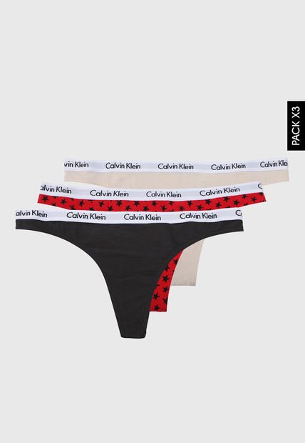 Pantie Trío Multicolor Calvin Klein
