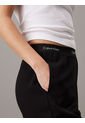 Pantalones Negro De Pierna Ancha Con Cinta Con El Logo Calvin Klein de Calvin Klein
