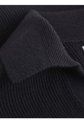 Saco Negro Cropped Con Cuello En V Para Mujer Calvin Klein