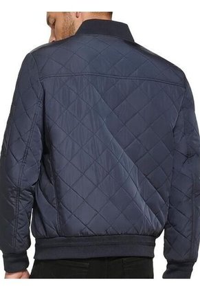 Chaqueta Azul Manga Larga Con Cierre Y Bolsillos Fronta Calvin Klein