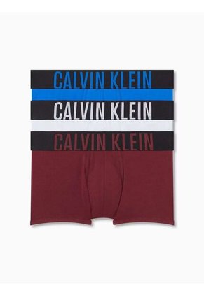 Pack De 3 Boxer Azul Low Rise Trunk En Algodón Calvin Klein