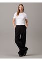 Pantalones Negro De Pierna Ancha Con Cinta Con El Logo Calvin Klein de Calvin Klein