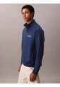 Saco Azul Con Cremallera 1/4 Y Logo Punto Cadeneta Calvin Klein de Calvin Klein