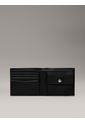 Billetera Negra Monogram De Cuero Calvin Klein de Calvin Klein