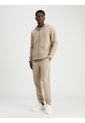 Buzo Beige Con Capota Y Logo Tape Calvin Klein de Calvin Klein