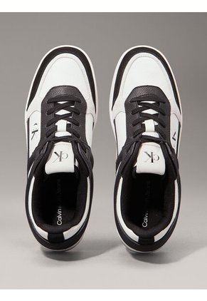 Tenis Multicolor Basket De Cuero Calvin Klein