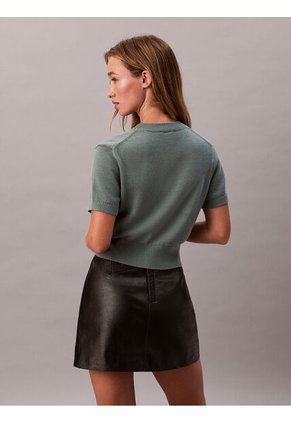 Saco Verde Tejido De Punto Cableado Calvin Klein