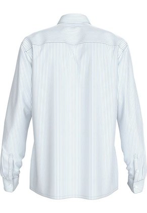 Camisa De Rayas Celestes Oxford Para Hombre Calvin Klein