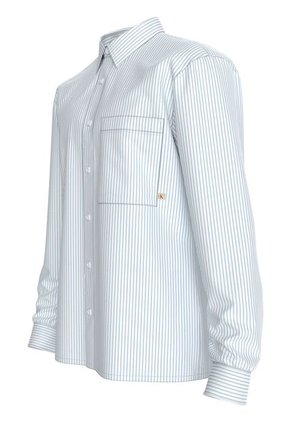 Camisa De Rayas Celestes Oxford Para Hombre Calvin Klein