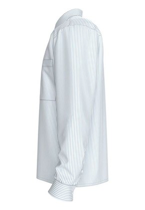 Camisa De Rayas Celestes Oxford Para Hombre Calvin Klein