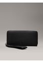 Billetera Negra Con Cremallera En El Contorno Calvin Klein de Calvin Klein