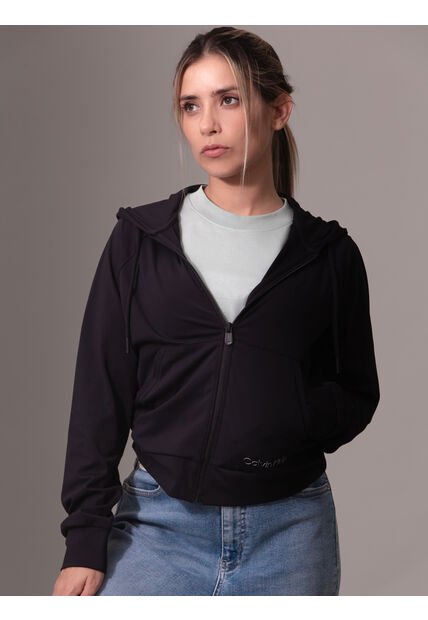 Buzo Negro Deportivo Con Capota Suave Y Elástica Calvin Klein