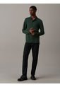 Polo Verde Slim De Manga Larga Para Hombre Calvin Klein de Calvin Klein