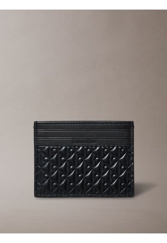 Tarjetero Negro Con Textura De Monograma CK Calvin Klein Calvin Klein